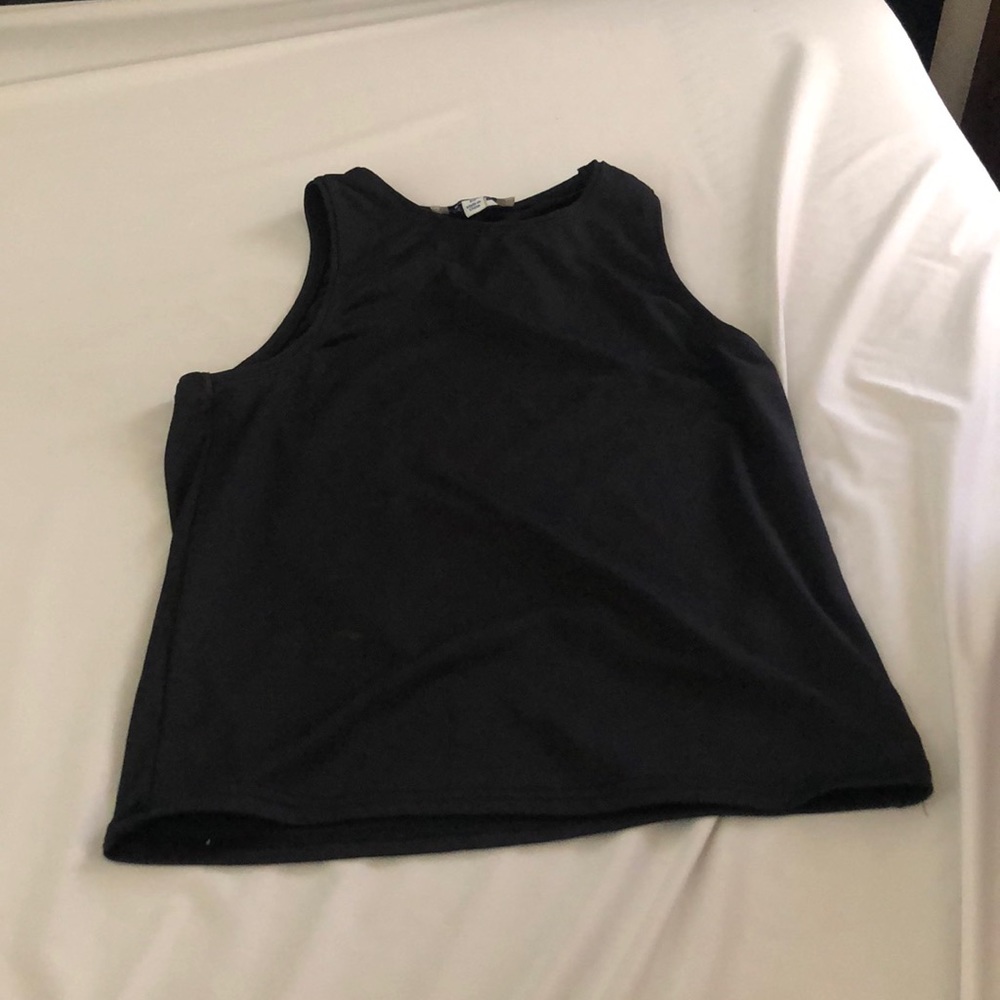 Black plain athletic tank